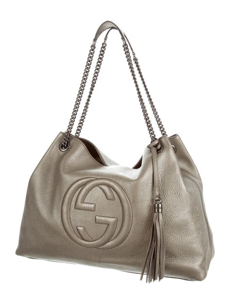 gucci soho bag champagne|Gucci soho shoulder bag large.